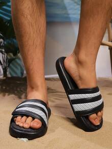 2026 New Men's Sports Slippers, Summer Slip-On Slip-On Sandals, Beach & Vacation Slippers - Black - View 4