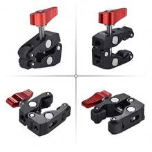 Kẹp máy ảnh Super Clamp, giá đỡ màn hình xoay 360° với đầu bi xoay đa năng, bộ chuyển đổi đầu bi kép cho máy ảnh DSLR/đèn LED/điện thoại. - Xem 4