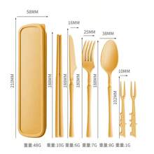 3-In-1 Cutlery Set, Camping Utensils Set With Storage Box, Reusable Spoon, Knife And Fork, Portable Travel Flatware, Plastic Case, Suitable For Travel, Picnic, Camping Or Daily Use, Great For Students, Travel And Kitchen, Essential For Back To School - Multicolor - View 13