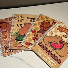 4 Stück/1 Stück optional, Wasserspitzmaus Serie A5/A7 Spiralbindung Notizbuch, dickes Wasserspitzmaus Notizbuch, Campus Studentenarbeitsmappe, kleine Otter tragbare Notizbücher, geeignet als Geschenk zur Schulanfang, perfektes Geschenk für Studenten, Weihnachtsgeschenk (zufälliger Stil) - Verschiedenfarbig - Übersicht 7