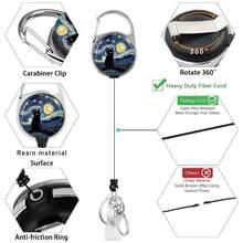 1 Set (Lanyard + Badge Clip + Card Holder) Versatile Starry Sky ID Badge Clip, Retractable Badge Reel, Fun Work Label Badge Holder With Rotating Clip, Nurse Name Card Holder, Medical Assistant Badge Companion, Detachable Lanyard For Hanging Phone, ID, Earphones, Work Badges, ID Card Protector Case, Business Card Holder, Suitable For Doctors, Teachers, Nurses, Caregivers, Volunteers, Office Workers, Office Supplies Gift - Simple Style - View 4