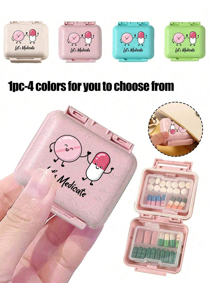 Hộp đựng thuốc mini 6 ngăn di động, hộp đựng thuốc du lịch in hình "My Pill Bag" và họa tiết viên thuốc, hộp đựng thuốc hàng tuần 6 ngăn, hộp đựng thuốc cho chuyến đi đầu tiên, hộp đựng vitamin hàng ngày, hộp đựng thuốc bỏ túi, hộp đựng đồ xinh xắn, vật dụng cần thiết cho gia đình và du lịch.
