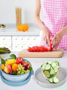 2pcs (Food Cover + Tray) Foldable Microwave Oven Splash Cover - Transparent, Multi-Layered, Dishwasher Cleanable Food Cover, Suitable For Microwave Ovens, Kitchen Splash Covers | Ventilation Cover | Multi-Layered Structure, Microwave Oven Food Cover - Solid Color - View 5