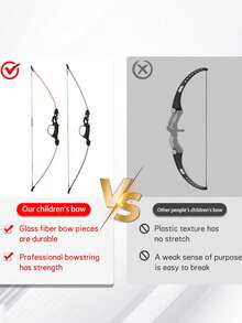 1pc Ambidextrous Outdoor Hunting Archery Equipment Bow And Arrow, Compact And Lightweight, Detachable, Suitable For Beginner Archers, Available In 2 Colors, Ideal For Outdoor/Backyard Shooting Practice, Entertainment Games, Also Makes A Great Gift For Family And Friends - Multicolor - View 3