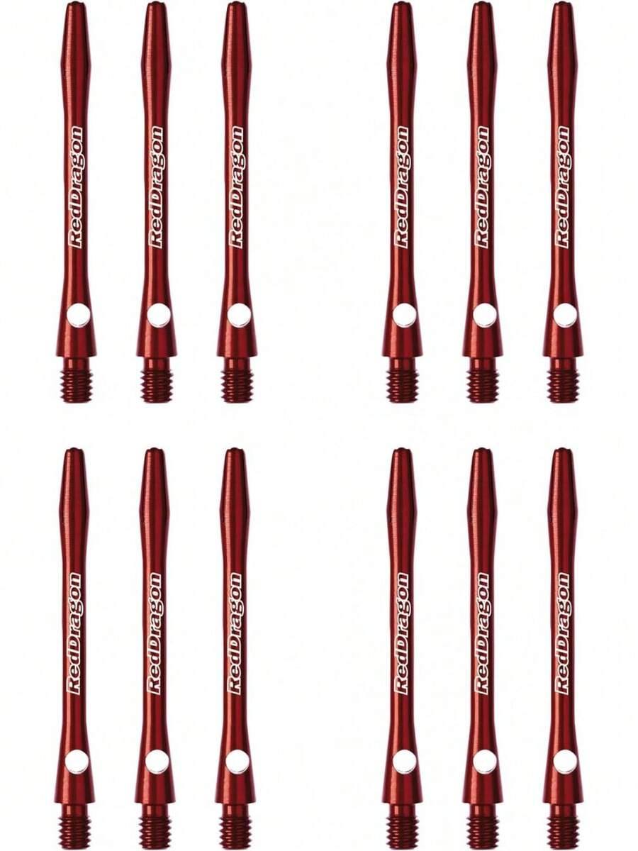 Durable 2BA Aluminium Dart Shafts Secure Lock & Smooth Release - Red - View 1