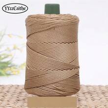 YYzzCaithe 3mm Hilo de lino de hielo súper grueso y ligero, hilo de seda de hielo grueso y hueco, ganchillo hecho a mano, sombrero de verano, bolsa de sombrero, cojín, hilo especial de verano, cuerda de borlas de poliéster de 3mm x 185 yardas, cuerda de borlas de poliéster de colores, hilo de poliéster para bolso de ganchillo, tapiz de pared, alfombra, manualidades DIY, ganchos para plantas, proyectos de borlas, hilo de seda de hielo hecho a mano para bolso de ganchillo, cojín, manta, hilo brillante hueco - Hilo de seda de hielo - Ver 43