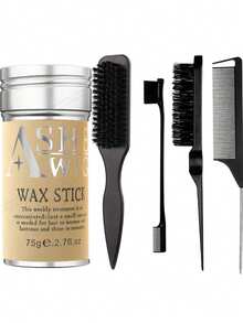 ikt 75g Hair Wax Stick, Straightening Brush, Side Brush And Tail Comb Styling Tool Set - Hairline Shaping, Flyaway Control And Wig Styling - Multicolor - View 14