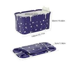Insulated Foldable Bath Tub, 140cm Large Size Portable Adult Bathtub, Thick PVC & Oxford Cloth Non-Slip Spa Tub - 多色 - 查看 2