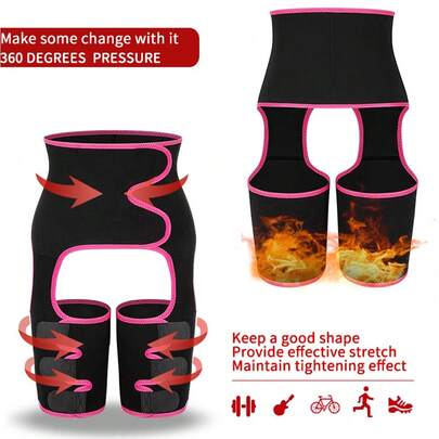 3-In-1 Waist & Thigh Shaper, Waist Trainer For Women, Fitness Equipment For Body Shaping, Waist & Butt Lifting