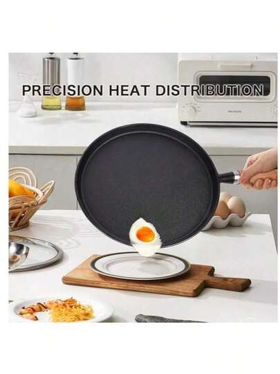 铸铁煎锅，多种尺寸可选，重型预养锅具，具有卓越的保温性能，不粘锅，多用途，符合人体工程学的手柄，非常适合烧烤、烘焙和煎炸，可用洗碗机清洗，适合室内、室外和露营烹饪。