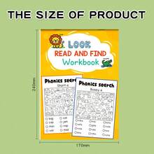 32 Pages English Alphabet Phonics Coloring & Word Search Workbook, Fun Phonics Word Practice | Suitable For Children 3+ Years Old, Interesting English Word Search Book For Home Or School Use, Vivid Illustrations, Educational Writing And Spelling Activity Book - Multicolor - View 4