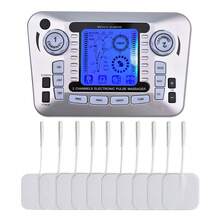 12 Modes Digital Electric Pulse Massager Tens EMS Muscle Stimulator Therapy Machine Body Massage Pain Relief Tool Health Care With 10PCS - Multicolor - View 2