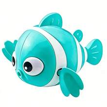 1件裝彩色發條小丑魚玩具 可爬行可愛小魚，適合男嬰女嬰，洗澡與戶外水上玩具，適合幼兒洗澡時間、涉水池與沙灘，18個月以上，理想的萬聖節與聖誕禮物，寶寶生日禮物，節日必備 - 彩色 - 查看 17