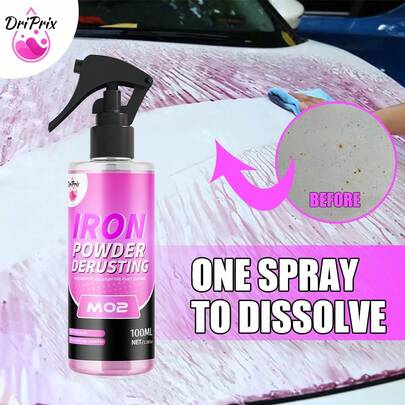 100ml Automotive Iron Contamination Removal & Maintenance Agent, Paint Surface Iron Stain Cleaner & Restorer, Iron Ion Deep Decomposition & Restoration Agent