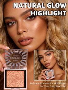 USHAS 3D高光粉盘，闪亮珠光，适用于面部和身体提亮，打造自然光泽妆容，新手友好 - #04 - 查看 2