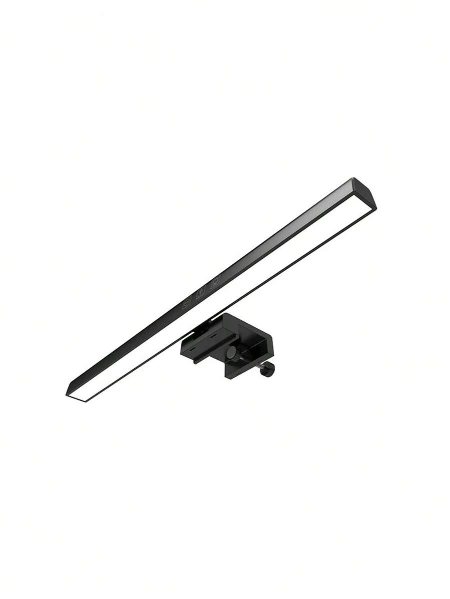 1 đèn LED thanh màu đen cho màn hình máy tính, đèn kẹp màn hình, đèn hiển thị có thể điều chỉnh độ sáng và hẹn giờ, thích hợp cho bàn làm việc/văn phòng/nhà/chơi game, đèn màn hình điều khiển cảm ứng bảo vệ mắt.