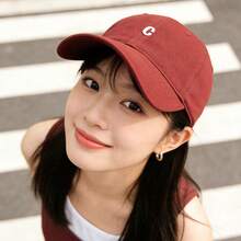 优质棉质字母刺绣棒球帽，休闲户外春夏帽 - 彩色 - 查看 2