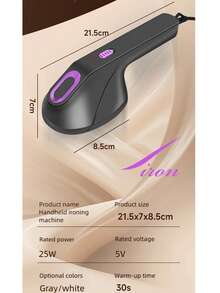 OBOVAY Portable Mini Steam Iron, Garment Steamer, Dual Wet & Dry Use, USB Powered - Random Color - View 2