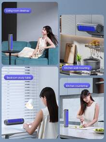 kinscoter 1件裝 2000mAh 可充電多功能桌面風扇，壁掛式冷氣風扇，便攜式桌面塔扇，電動桌面便攜風扇，冷卻海灘旅行配件，可充電戶外空氣循環風扇，適用於廚房與露營 - 塔扇式 - 查看 6