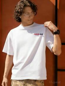 New 2026 Hamilton Racing Car Double-Sided Graphic T-Shirt, F1 Racing Style, 100% Cotton, Men's, Men's T-Shirt, Men's Holiday Wear, Tops, Shirt, Versatile, Undershirt Or Outerwear, Men's Fashion Streetwear, For Racecourse Visits And Fan Support, Gifts For Men - trắng - Xem 3