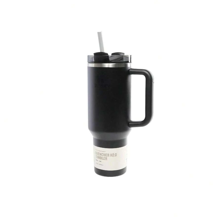 STANLEY - The  H2.0 ™ Tumbler 40oz Premium Stainless Steel Bottle Insulated Mug Cup Portable Water Bottle Large-Capacity Coffee Cup Water Cup With Handle And Straw, For Cars, Travel, Home, Office, Gift, Ice Drinks And Hot Drinks 10-10824 - 1214 ĐEN 2.0 - Xem 1
