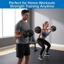 RAVIAN Adjustable Dumbbells & Barbell Set 20–30 Kg – 2-In-1 Weight Lifting System, Non-Slip Handles, Connecting Rod For Home Gym Full-Body Strength Training - 30Kg - View 3