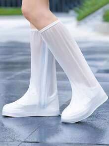 1 chiếc bọc giày chống thấm nước, chống trượt, dày dặn màu trắng bằng PVC, có thể tái sử dụng cho ủng đi mưa cao cổ, thích hợp cho những ngày mưa, đi biển, chống nước, chống trượt, chống bùn. - nhiều màu - Xem 14