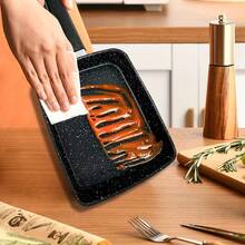 1set Non-Stick Frying Pan With A Spatula, Japanese Tamago-Yaki Pan Set, Pancake Pan, Steak Pan Suitable For Breakfast, Frying Eggs, Omelets, Pancakes, Dishwasher , A Must Have For Upscale Restaurants - View 6