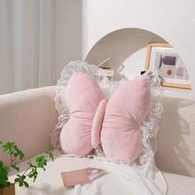 Decorative Lace Bow Throw Pillow, Soft & Cute, Suitable For Bed, Sofa And Bedroom, Essential Home Decor Cushion For Autumn/Winter, Perfect Gift For Birthday, Wedding And Giving To Family/Friends, Flannel Decorative Pillow, Ornament, Home Decor - one-size - View 21