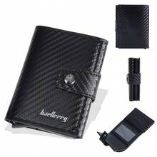 New Men's RFID Aluminum Card Holder, Multi-Card Slots Magnetic Buckle Card Case Wallet, Short Automatic Pop-Up High-End Card Holder For Women Small Wallet Cute Wallet Card Wallet Travel Essential Summer - Multicolor - View 8