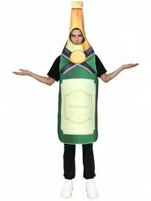 Oktoberfest Green Champagne Cosplay Jumpsuit, Carnival Halloween Christmas Pub Fun Costume, Unisex Foam Outfit - Multicolor - View 7