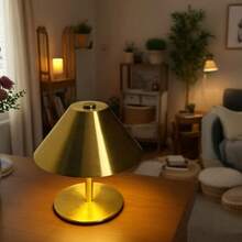 1 đèn cảm ứng Nordic, đèn cảm ứng đơn sắc không dây, đèn cảm ứng LED, đèn cảm ứng di động, đèn nhiệt độ màu có thể điều chỉnh, đèn có thể điều chỉnh độ sáng, đèn phòng ngủ có chụp đèn kim loại hình nón, đèn cảm ứng độc đáo, thích hợp để trang trí nhà cửa/văn phòng/phòng ăn/quà tặng sự kiện - đèn bàn - Xem 13