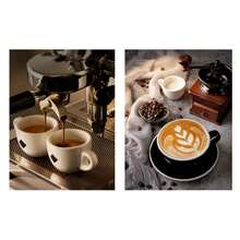 两幅/套复古咖啡主题墙面艺术挂画，现代简约美式咖啡帆布艺术海报，咖啡店装饰画，餐厅背景墙画，理想的家居礼品，适用于客厅、书房、卧室、走廊、咖啡厅等场所的艺术装饰画。 - 咖啡 - 查看 11