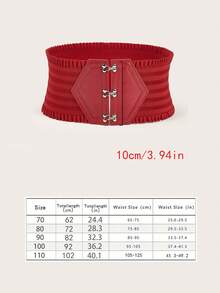 Sexy 1pc Ladies' Elastic Lace Waistband With Buckle, Adjustable Waist Belt For Casual Wear Halloween Valentine's Day Valentines Summer, School - Red - View 7