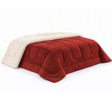 Coberdrom Sherpa Queen 2,40x2,20 Dupla Face Inverno Edredom Soft. - Vermelho - Visão 1
