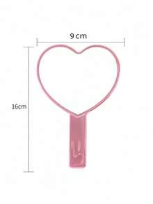 1 chiếc gương cầm tay cỡ lớn, gương trang điểm mạ điện chất lượng cao. - Màu Hồng  Dưa hấu - Xem 3