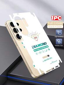 适用于S26 Ultra/S26+/S26的超薄透明自修复全包覆式手机后盖贴膜，防指纹全框一体式后盖膜，防刮擦，防油污，带边框，隐形后盖膜 - 無色 - 查看 21