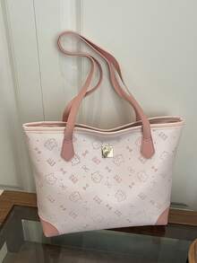 Bolso de hombro de gran capacidad, estilo lindo y sencillo, y versátil, nuevo para 2026 - Rosa - Ver 6