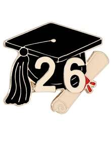 1/6件装 2026届博士毕业季可爱小熊胸针，返校季创意毕业高考满分纪念徽章，2026届毕业礼物，衣服胸针，松树 - 彩色 - 查看 14