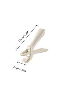 1pc/2pcs Heat-Resistant Non-Slip Beige Kitchen Tongs | For Baking, Cooking, Serving Bowls - Durable Plastic Structure, Oven & Stovetop - Dish Holders, Bowl Grippers, Cooking Utensils - Home And Professional Kitchen - Off White - View 2