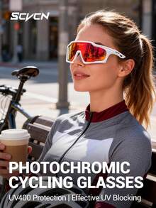 SCVCN KAPVOE Photochromic Cycling Glasses, Night Riding Glasses, Men's Bicycle Racing Sports Equipment, Women's Outdoor Running Mountain Bike Riding Face Mask, Golf, Baseball, Camping, Fishing, Travel Accessories - Multicolor - View 6