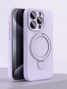 Magnetic Wireless Charging Soft Silicone Protective Case For IPhone 17 Air 17 16 15 14 13 12 11 Pro Max - Lilac Purple - View 6