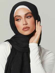 1 hộp 5 chiếc khăn trùm đầu bằng vải voan màu trơn + 2 chiếc kẹp tóc Bộ khăn trùm đầu, khăn xếp cho trang phục thường ngày, bộ khăn quàng cổ nhẹ thoáng khí, hộp quà tặng, quà tặng ngày lễ - hộp quà khăn voan - Xem 11