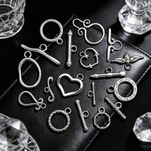4 Sets Stainless Steel Asymmetric OT Clasp DIY Jewelry Making Connectors, Suitable For Women Jewelry DIY - Silver - View 4