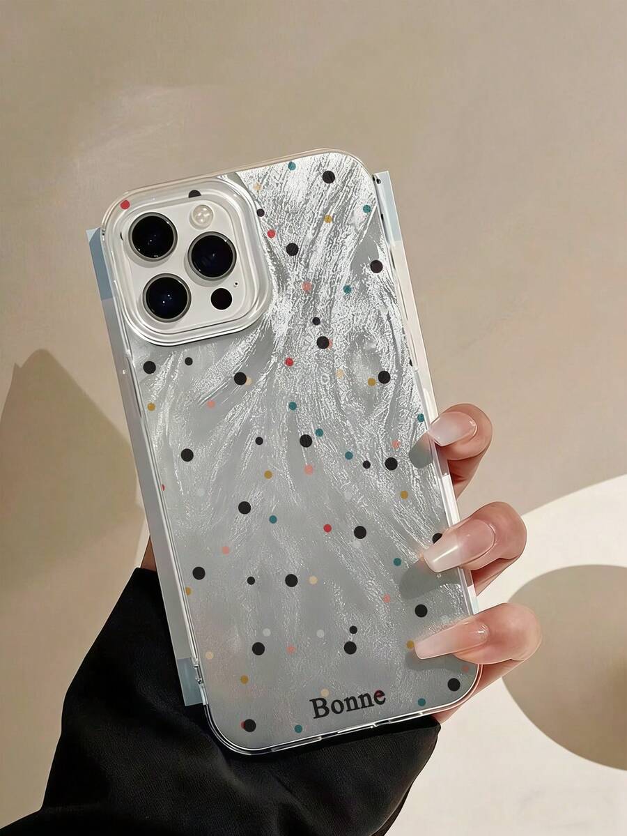 Polka Dot Painted New Large Hole Feather Chiffon IMD Gradient PC+TPU Integrated Glossy Painted Anti-Drop Phone Case Compatible With IPhone7pro/17Air /17/17promax 16/11/16pro/16plus/16promax/16e/15Promax/13/14/12/XS/XR/7G/8P, Compatible With Samsung Galaxy S25/S25PLUS/S25 Ultra/A16/A36/A26/A56/A50/A12/A32/A52/A72/A51/A21S/A13/A14/S24/S24PLUS/S24Ultra,S22/A52/A53/A54/A55/, Compatible With Xiaomi 11/12Pro/12/12X/13Pro/14Pro/15Pro/, Compatible With 10/9/Note9/12c/Note11pro/Note8Pro Anti-Drop Phone Protective Case - Multicolor - View 1