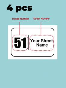 10x15cm Personalized Trash Can Sticker - Decorate Your Trash Can With House Number And Street Name, Horizontal Design For Easy Identification, Waterproof And Durable, Modern Personalized Housewarming, Couple, Parent, Family, Friend Gift - Multicolor - View 14