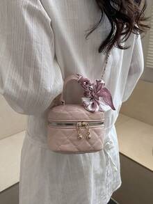 2026 New Arrival Wholesale Unique High-Quality Makeup Case Box, Mini Lipstick Bag, Shoulder & Crossbody Bag For Women - Pink - View 4