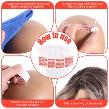 150片装防水强力胶带，适用于蕾丝假发/头套替换，双面胶强力胶带 - 查看 4