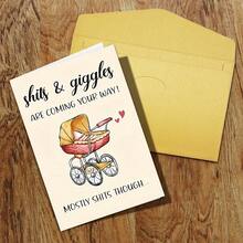 1pc Lovely New Baby Congratulations Card Funny Baby Shower New Baby Card - Sets - View 7