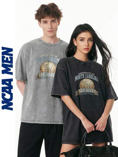 情侣装，男女皆宜的耐穿水洗T恤，色彩缤纷的印花休闲通勤街头风学院风，适合春、夏、秋季，送给男朋友、女朋友、丈夫、妻子，周年纪念礼物